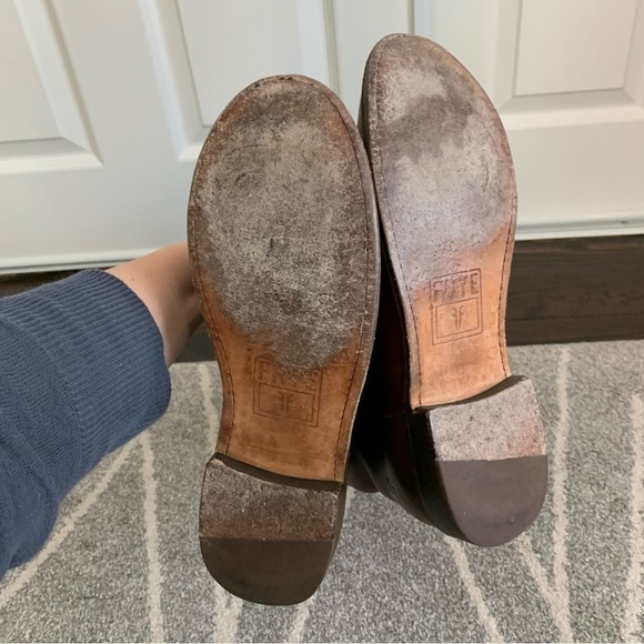 Classic Frye Cognac Paige Tall Leather Riding Boots - Picture 7 of 9